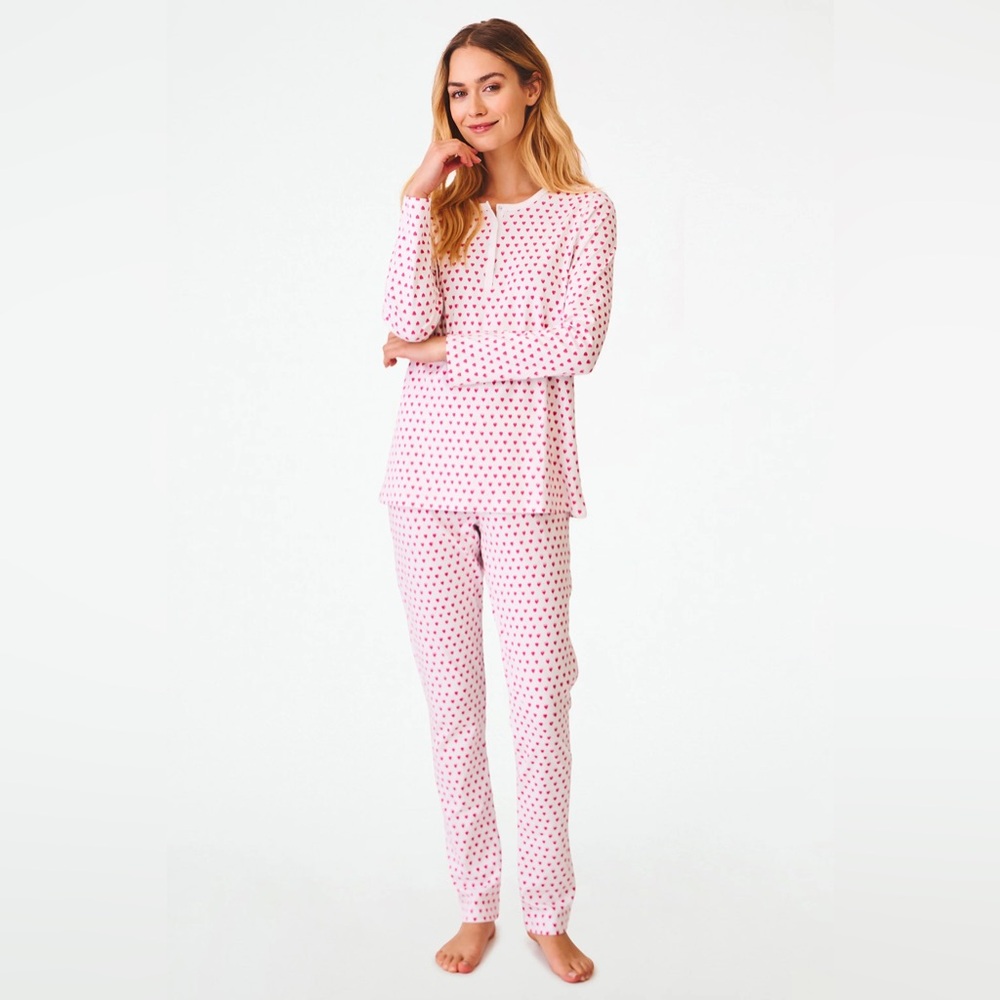 Roller Rabbit pink heart pajamas size M